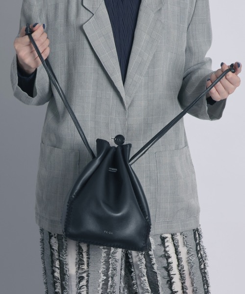 YArKA ショルダーバッグ 「YArKA/ヤーカ」real leather × knit