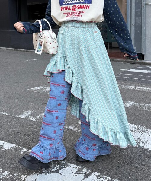 「HELLO.SANFRANCISCO」 ミニスカート ONE SIZE ブルー レディース_画像2