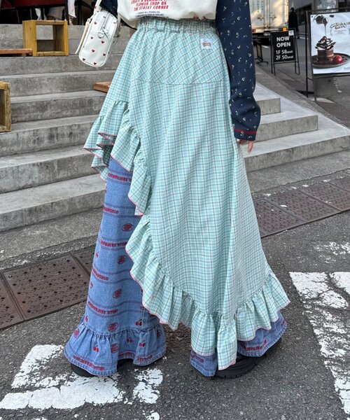 「HELLO.SANFRANCISCO」 ミニスカート ONE SIZE ブルー レディース_画像3