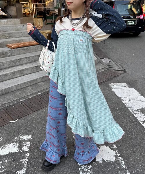 「HELLO.SANFRANCISCO」 ミニスカート ONE SIZE ブルー レディース_画像6