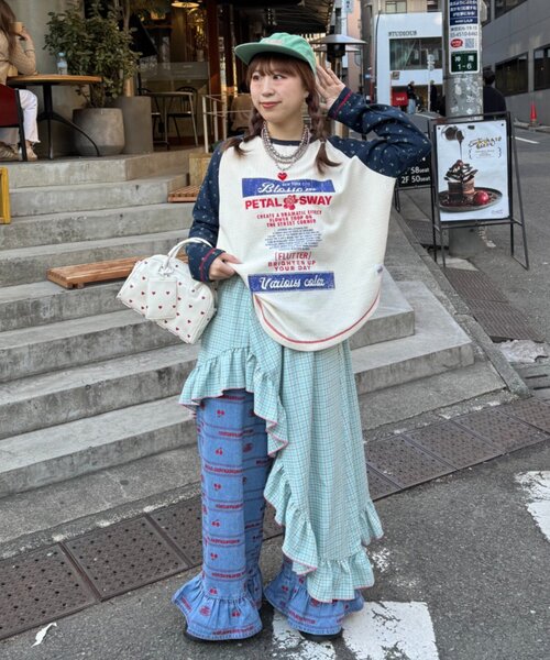 「HELLO.SANFRANCISCO」 ミニスカート ONE SIZE ブルー レディース_画像7