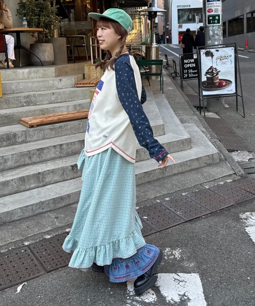 「HELLO.SANFRANCISCO」 ミニスカート ONE SIZE ブルー レディース_画像8