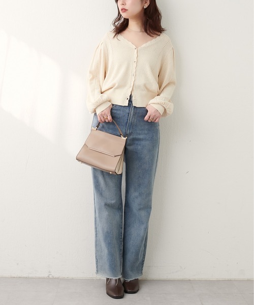 「natural couture」 ニットカーディガン FREE ブラック レディース_画像6