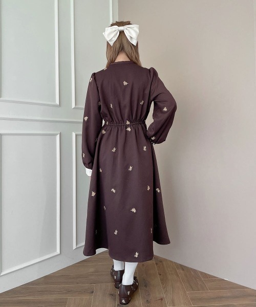 ワンピース プチローズ刺繍レースヨークワンピース/fint フィント | F i.n.t | 13