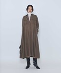 シャツワンピース キュプラナイロンピーチシャツ...の詳細画像1