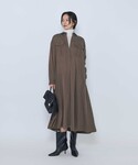 シャツワンピース キュプラナイロンピーチシャツ...の詳細画像2