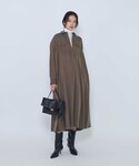 シャツワンピース キュプラナイロンピーチシャツ...の詳細画像3