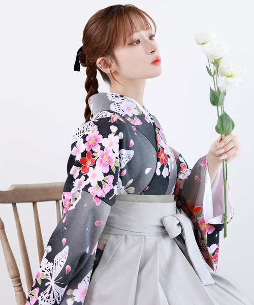 KYOETSU（京越） 着物 レディース 華やかAB 4点セット( 着物 + 袴 +