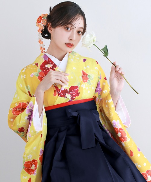 KYOETSU 着物 レディース袴4点セット 華やかAB 花和柄 レディース 