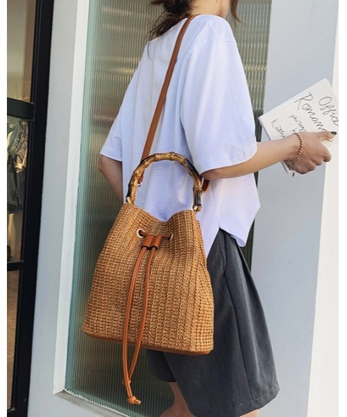 JIL SANDER バンブーハンドル ２way ショルダーかごバッグ かごバッグ カゴバッグ 2way バンブーハンドルかごバッグ
