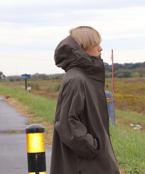 モッズコート コート 「ADAMPATEK/アダムパテック」 looose hooded coat/フード付きルーズコート メンズ レディースの画像