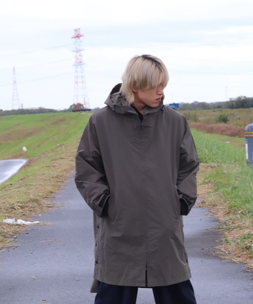 モッズコート コート 「ADAMPATEK/アダムパテック」 looose hooded coat/フード付きルーズコート メンズ レディースの画像