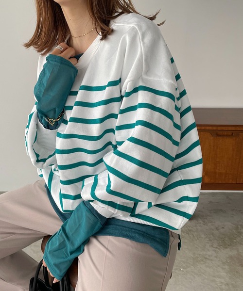 CH2160、CH2162 Y☆　次回発送1/11㈯ 210nouve tシャツ Tシャツ レディース シアー切替ロングTシャツ