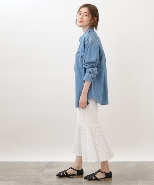 ブラウス シャツ 「別注」Wrangler デニムシャツ レディース Wrangler ブラウス シャツ 「別注」Wrangler デニムシャツ