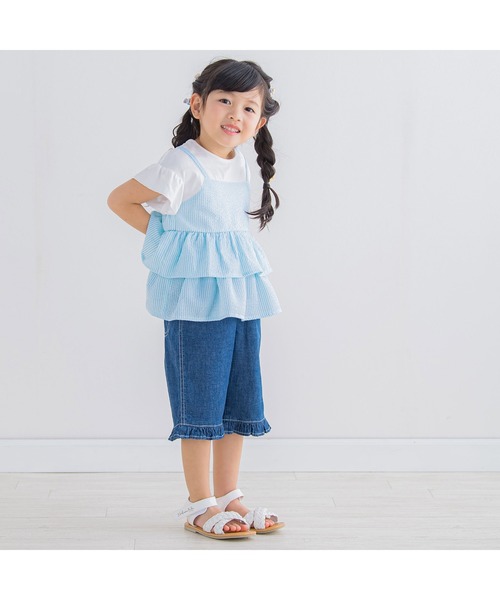 tシャツ Tシャツ Noeil aime BeBe/ストライプキャミソールドッキングT  