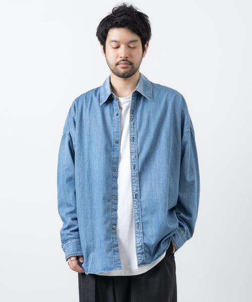 シャツ ブラウス 【 直営店・ZOZOTOWN限定 】 5.5oz ムラ糸デニム L/Sシャツ / - LIMITED - 5.5oz DENIM L 5oz 直営店 ZOZOTOWN限定 ムラ糸デニム L/Sシャツ LIMITED DENIM
