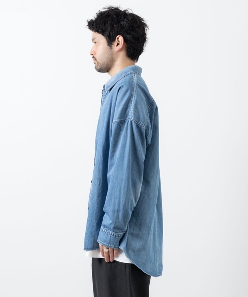 シャツ ブラウス 【 直営店・ZOZOTOWN限定 】 5.5oz ムラ糸デニム L/Sシャツ / - LIMITED - 5.5oz DENIM L 5oz 直営店 ZOZOTOWN限定 ムラ糸デニム L/Sシャツ LIMITED DENIM