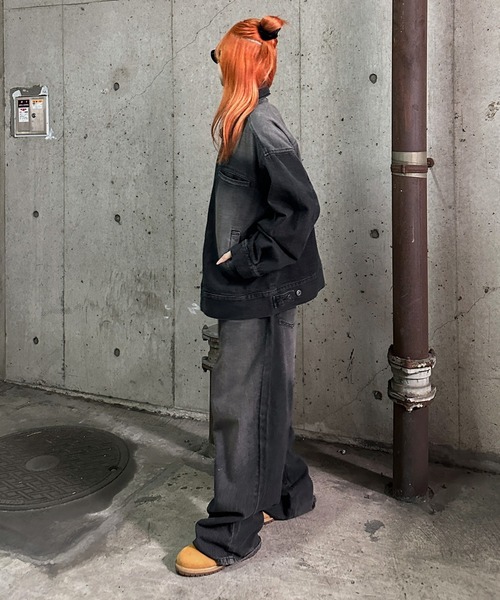ワイドパンツ ジーンズ デニム デニムパンツ ヴィンテージカラー
