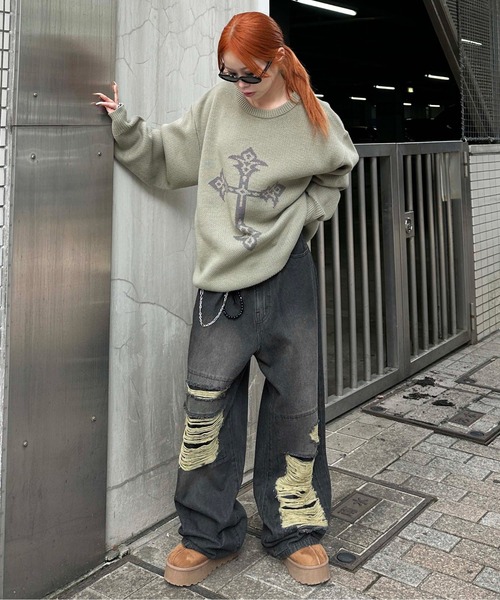 ジーンズ デニム デニムパンツ ヴィンテージカラーオーバーダイデニム