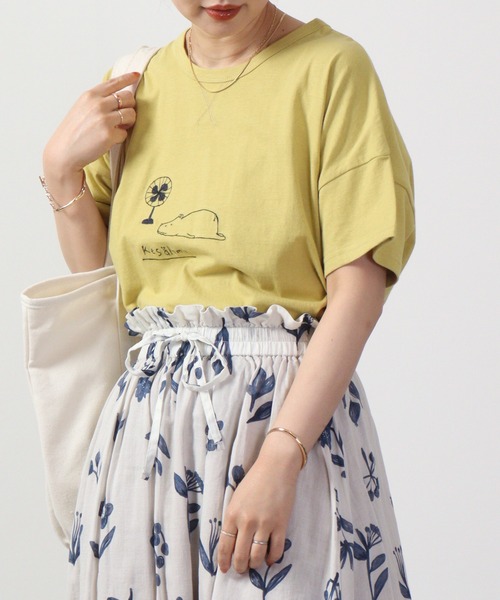 tシャツ EMAGO 夏休みのカバドルマンT 半袖 レディース Emago tシャツ EMAGO 夏休みのカバドルマンT 半袖 レディース
