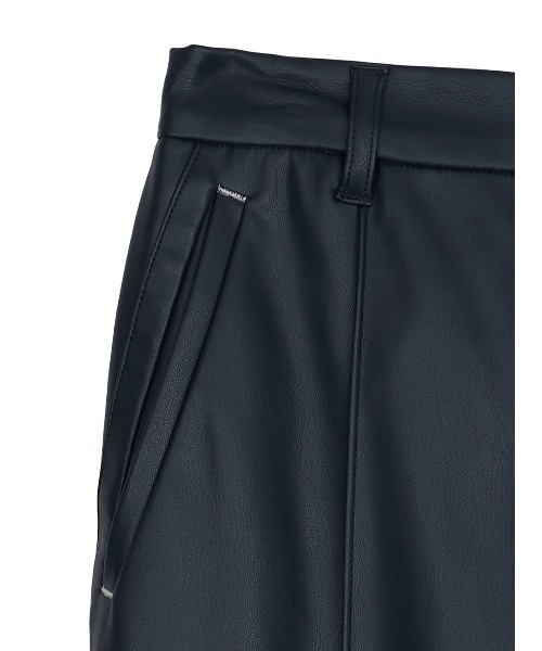 Ameri（アメリ） パンツ PIN TUCK SYNTHETIC LEATHER PANTS レディース