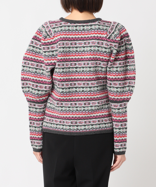 Bonum ニット フェアアイルパフスリーブニット レディース : ZOZOTOWN  