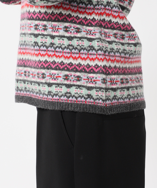 Bonum ニット フェアアイルパフスリーブニット レディース : ZOZOTOWN  