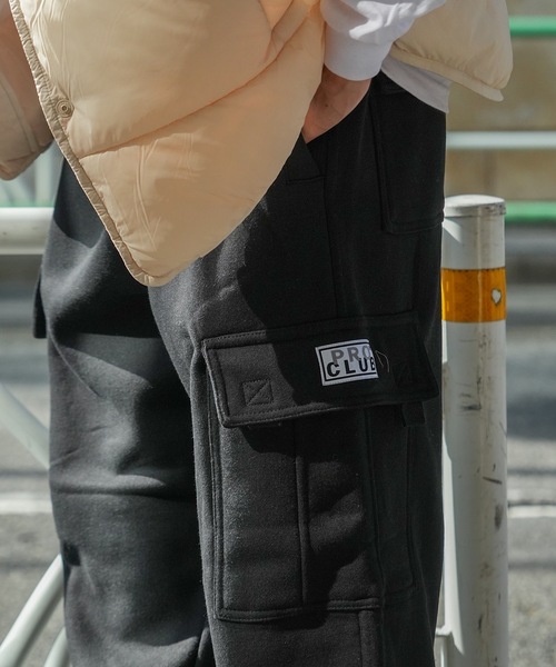 PRO CLUB ブラックカーゴパンツ プロクラブ カーゴパンツ テーパード[品番：OTCM0000699
