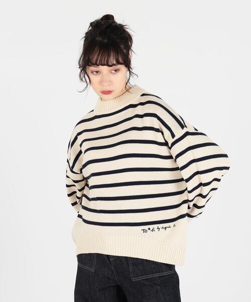 To b. by agnes ニット WM31 PULL ソフトニットプルオーバー  