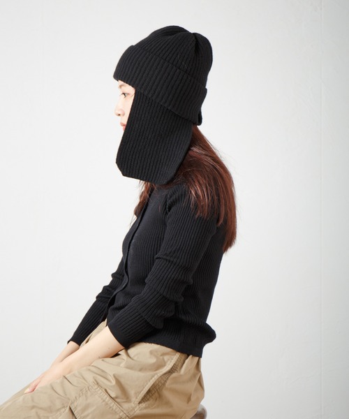 希少　RRL 耳当てニット帽子 RACAL（ラカル） ニット帽 ニットキャップ レディース Ear Tab Knit