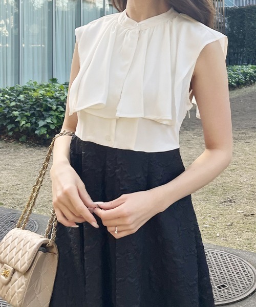 AMBIENT（アンビエント） ワンピース ジャガードドッキングワンピース