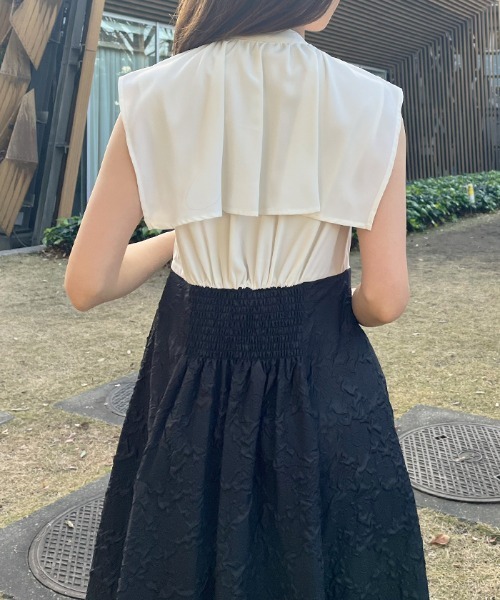 AMBIENT（アンビエント） ワンピース ジャガードドッキングワンピース