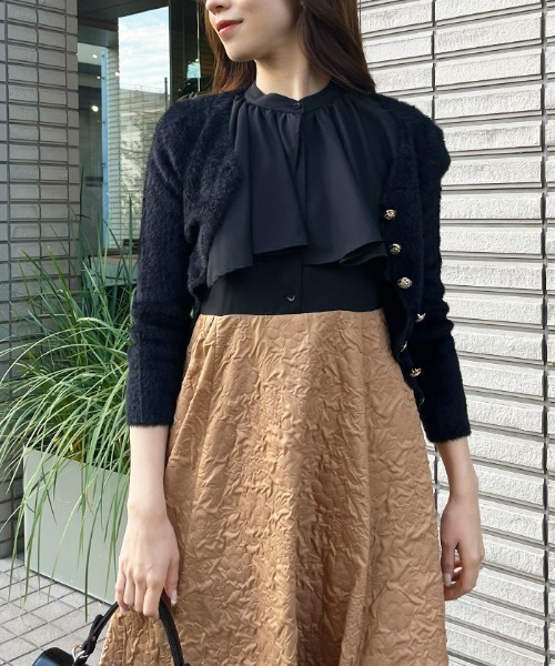 AMBIENT（アンビエント） ワンピース ジャガードドッキングワンピース