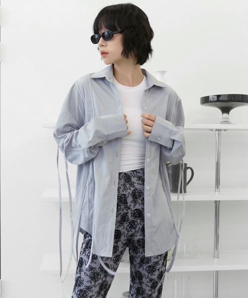ブラウス シャツ ユーティーズ シャツブルゾン レディース メンズ AOYAMA 【洋服の青山】レディース ブラウス オールシーズン用