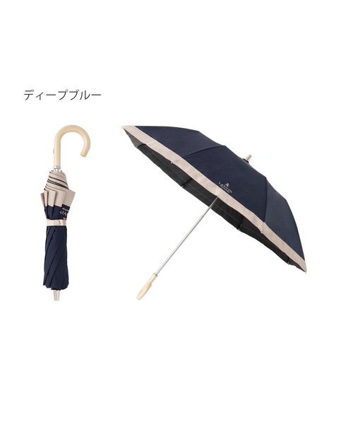 LANVIN COLLECTIONランバンコレクション　 傘 折り畳み傘　紺色 雨傘】ランバン コレクション (LANVIN COLLECTION) ジャカード