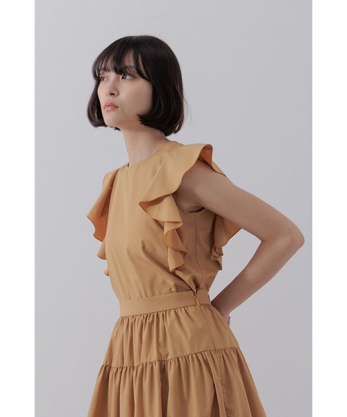 Limue ブラウス シャツ ラッフルスリーブブラウス レディース