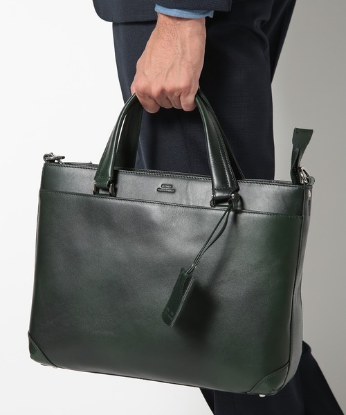 【極美品】メンズビギ　ビジネスバッグ　黒色　A4 MEN'S BIGI MEN'S BIGI ビジネスバッグ 「SEEKER/シーカー」ムラレザー2WAY
