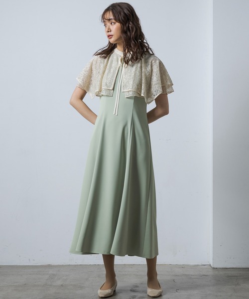 cherryform forma 　マザードレス ライトグレー マザードレス】チュールラメ刺繍マザードレス/結婚式/パーティー