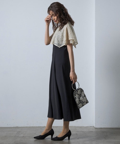 form forma（フォルムフォルマ） ドレス (2way)ラメレースボレロ