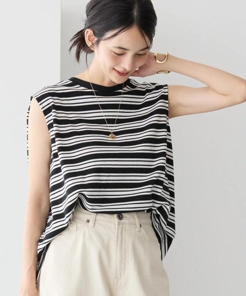 tシャツ ショルダータックノースリーブ レディース AMERICAN HOLIC tシャツ 接触冷感ショルダータックノースリーブ