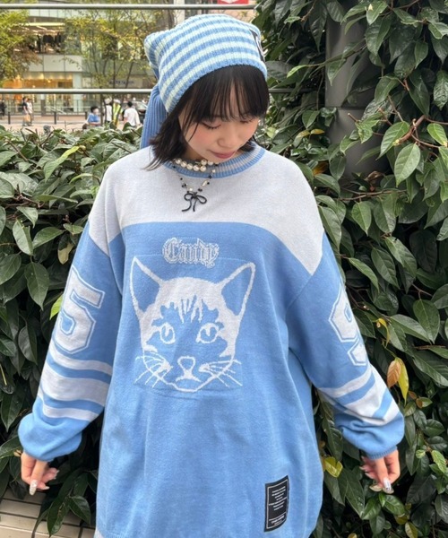 Candy Stripper ニット帽 ニットキャップ BORDER RIBBON