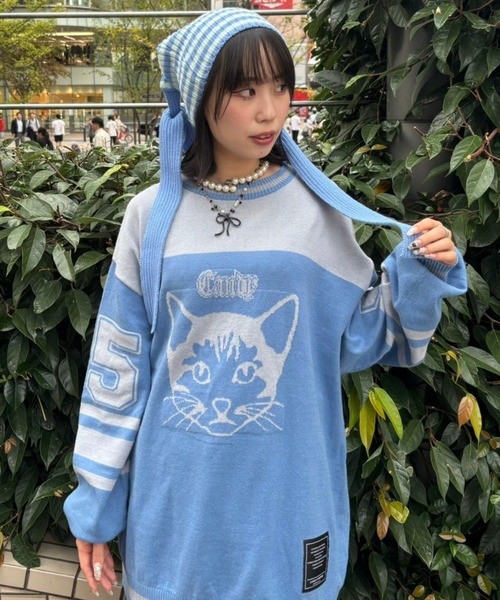 Candy Stripper ニット帽 ニットキャップ BORDER RIBBON