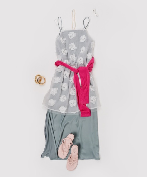 【新品】yae ローズパターンキャミソールドレス Rose pattern camisole dress / ローズパターンキャミソール