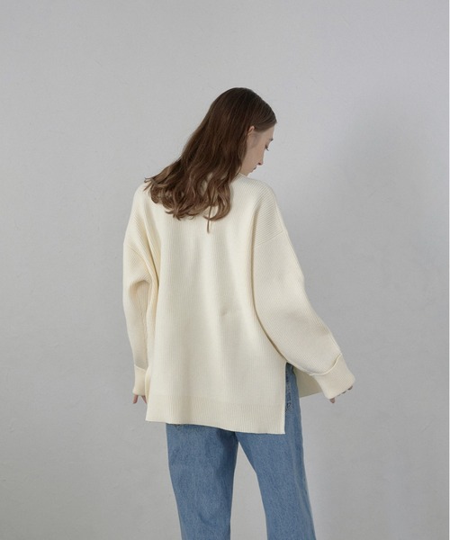 MINERTE ニット セーター 「MINERTE」2way collared deep vneck knit