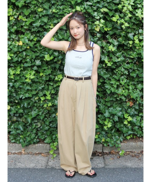 Ungrid ベージュ コットン コクーンチノパンツ ハイウエスト アングリッド Ungrid コクーンチノパンツ （ベージュ