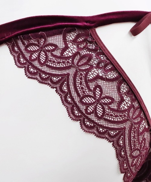 ANNEBRA（アンブラ） ショーツ Velvet ベロア×レースバックデザイン