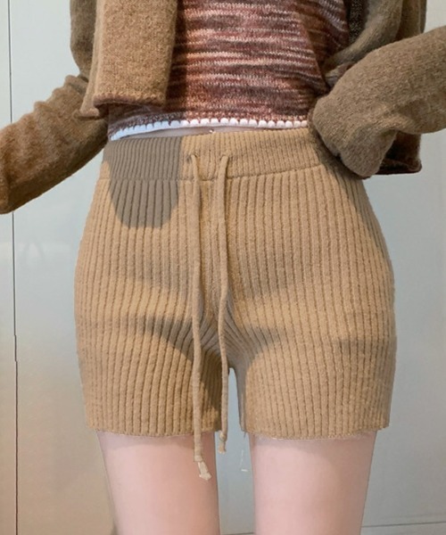 REMUR パンツ リブニットショートパンツ レディース : ZOZOTOWN Yahoo