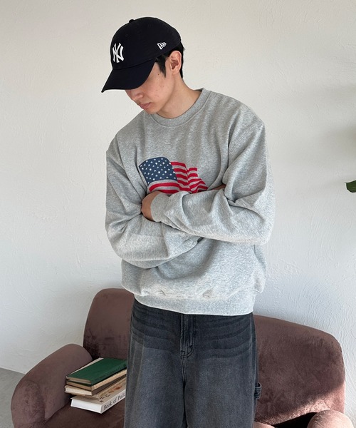 トレーナー スウェット アソートロゴ裏起毛スウェット メンズ