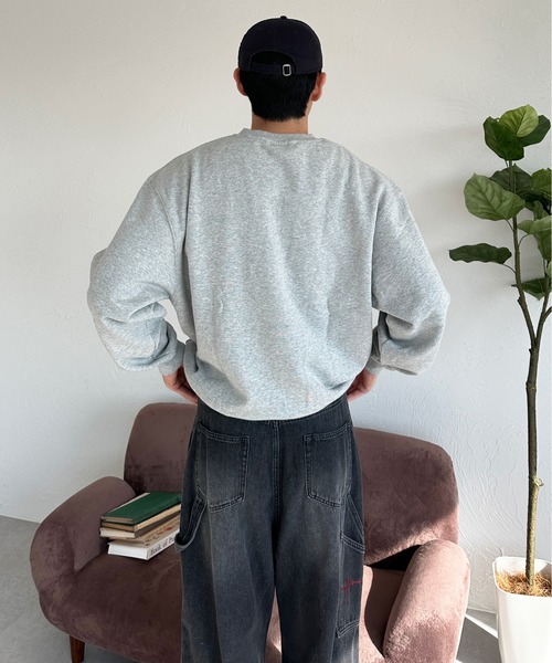 トレーナー スウェット アソートロゴ裏起毛スウェット メンズ