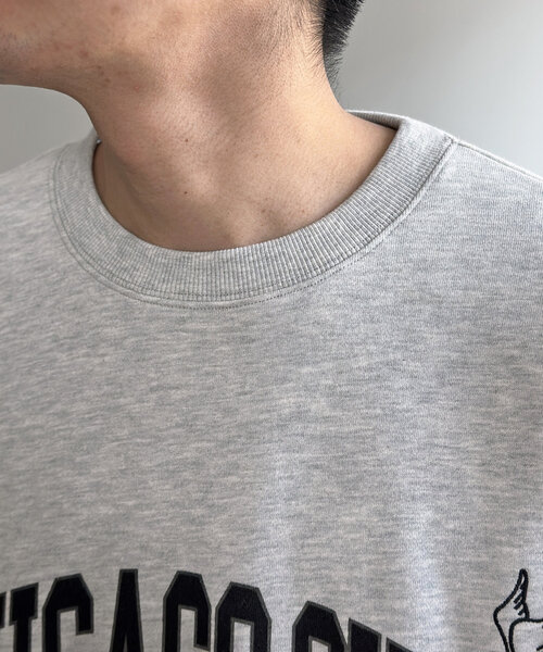CPCM tシャツ 落書き刺繍カレッジロゴスウェット レディース